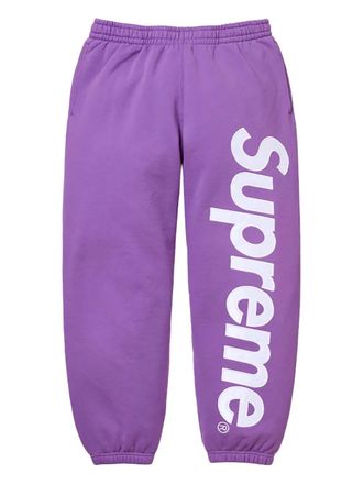 SUPREME logo appliqu&eacute; track pants - Purple