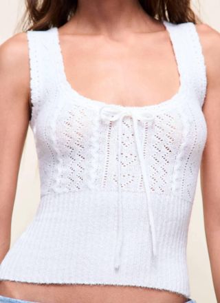 Guizio Perfect Knit Tank In White