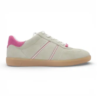 Tamaris Womens Green Pink Leather Trainers Sneaker Shoes