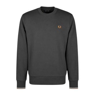 Fred Perry Hoodies & sweatvesten, Heren, Groen, S, Katoen, Crew Neck Sweatshirt M7535