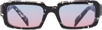 Prada Blue to Magenta Gradient Rectangular Mens Sunglasses PR 27ZS 15O60E 54