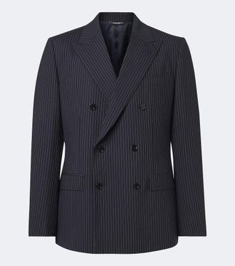 Dolce & Gabbana Pinstripe double-breasted wool-blend blazer
