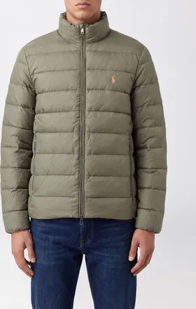 Polo Ralph Lauren Quilted Nylon Bomber Jacket with High Neck and Pony Logo
