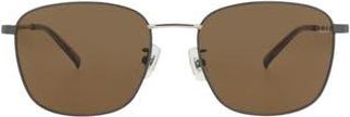 Dunhill 56mm Square Sunglasses in Grey /Brown at Nordstrom Rack