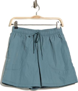 Zella Breakaway Crinkled Long Shorts in Blue Goblin at Nordstrom Rack, Size X-Small