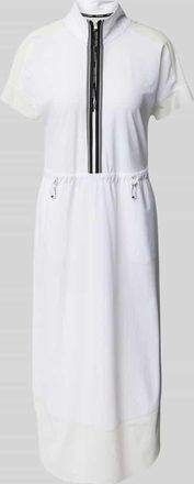 Marc Cain Midikleid mit Stehkragen in Offwhite, Gr&ouml;&szlig;e 34