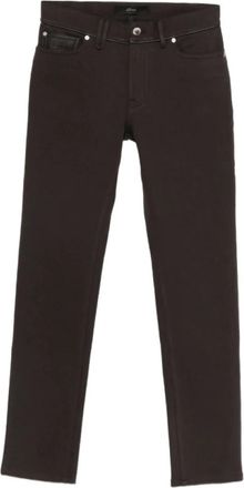 Brioni Slim-fit Five-pocket Jeans - Heren - Slim Fit Jeans - Bruin - W32 - Leer - Jeans
