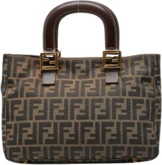Fendi Pre-owned Canvas Handtas - Dames - Vintage Handtas - Bruin - ONE Size - Vintage