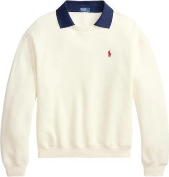 Ralph Lauren Logo-embroidered Contrast-collar Sweater