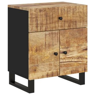 vidaXL Mesita De Noche Madera Mango Madera Contrachapada 50x33x60 Cm Vidaxl