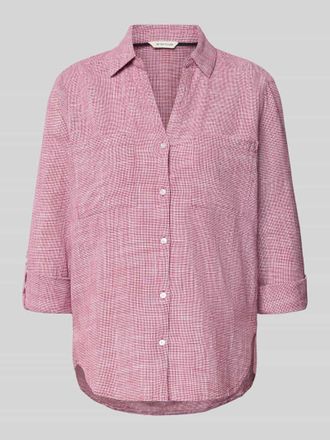 Tom Tailor Regular Fit Hemdbluse aus reiner Baumwolle in Pink, Gr&ouml;&szlig;e 44