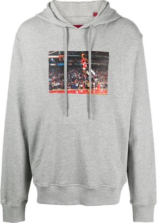 Mostly Heard Rarely Seen Air Time graphic-print cotton hoodie - men - Cotton - L - Grey