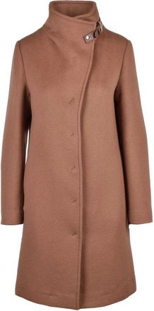 Patrizia Pepe High Collar Coat - Brown