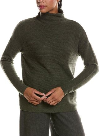 Fort&eacute; Cashmere Textured Slouchy Funnel Neck 100% Cashmere Sweater