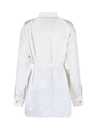 Balenciaga Womens Shirts White Silk