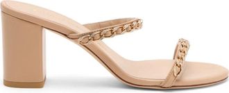 Stuart Weitzman Soluxe Crystal Slide 75 - Dames - Muiltjes - Beige - 36 1/2 EU - Leer - Schoenen