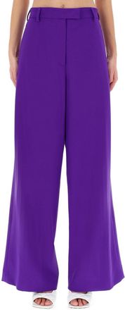 Dries Van Noten Penn Concealed Closure High-Waist Wool-Blend Wide-Leg Pants