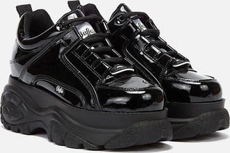 Buffalo Womens Buffalo London 2.0 Patent Womens Black Trainers - Size: UK 7 / eu 41 / us 10