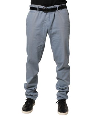PT01 Blue Men Chino Mid Waist Tapered Fit Trouser Mens Pants (Pre-Owned)