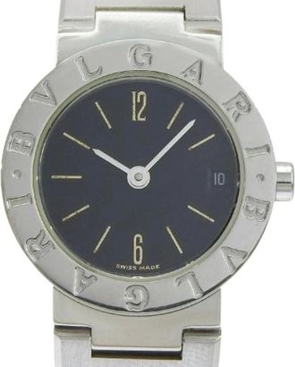 Bulgari Pre-owned Watches, female, Black, Size: ONE SIZE Pre-owned Stainless Steel Watch Bb23Ss