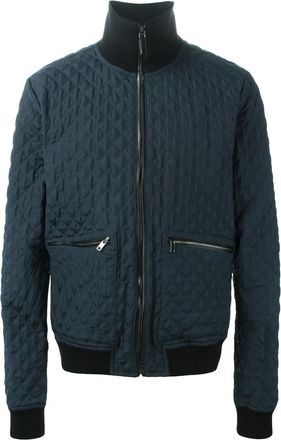 Dolce & Gabbana quilted bomber jacket - Blu