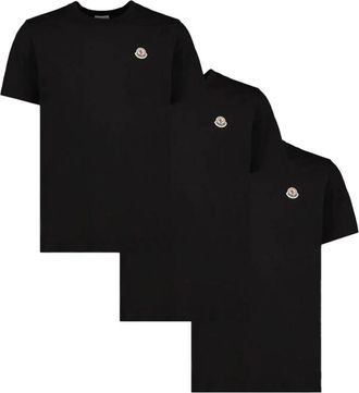 A.P.C. A.p.c. - 3-Pack Klassiek T-shirt met Ronde Hals - Heren - Tops - Zwart - Maat: L Katoen