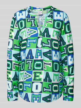 Emily van den Bergh Regular Fit Bluse mit Tunikakragen in Gruen, Gr&ouml;&szlig;e 36