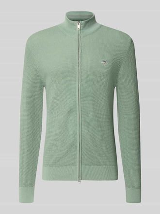 GANT Regular Fit Strickjacke aus reiner Baumwolle in Mint, Gr&ouml;&szlig;e XXXL