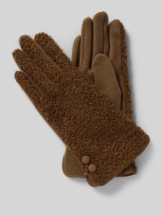 Eem Fashion Regular Fit Handschuhe mit Kunstfellbesatz in Hellbraun, Gr&ouml;&szlig;e L