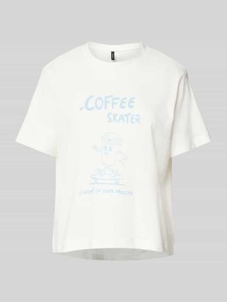 Vero Moda Comfort Fit T-Shirt aus reiner Baumwolle Modell SONYA METTE in Weiss, Gr&ouml;&szlig;e L