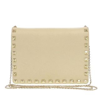 Valentino Pre-owned Valentino Leather Rockstud Chain Pouch Ladies E9KH0FDQ5BVGXXTS