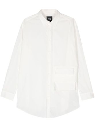 Yohji Yamamoto Shirt met zakdetail - Wit