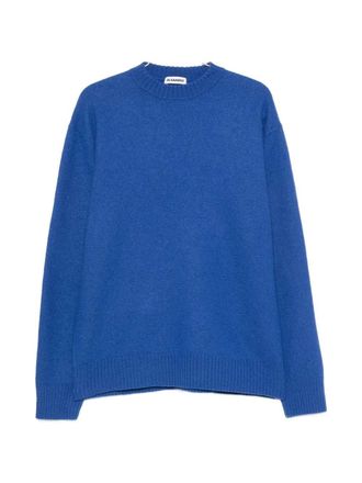 Jil Sander Wollpullover mit geripptem Saum