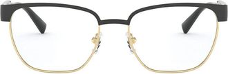 Versace Browline Full Rim Eyeglasses - Gold