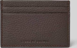 Tiger Of Sweden Kartenetui aus Leder mit Label-Prägung Modell WAKE in Dunkelbraun, Größe 1