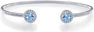 Lafonn Lassaire Simulated Diamond Cuff in Silver/December Blue Topaz at Nordstrom Rack