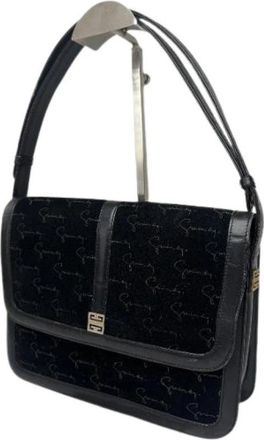 Givenchy Pre-owned Shoulder Bag - Dames - Vintage Schoudertas - Zwart - ONE Size - Leer - Vintage