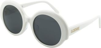 Loewe Ladies Black Round Sunglasses LW40135F 25A
