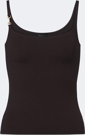 Gucci Horsebit cr&ecirc;pe jersey tank top
