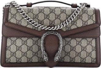 Gucci Dionysus Top Handle Chain Bag GG Coated Canvas Small satchel - Bruin