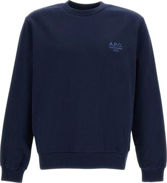 A.P.C. Sweatshirts - Heren - Sweatshirts - Blauw - S - Katoen - Hoodies & sweatvesten