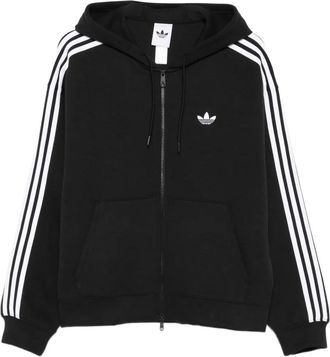adidas Sapcer zip-up hooded jacket - men - Polyester/Cotton - M - Black