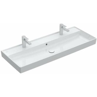 Villeroy & Boch Villeroy&boch - Collaro - Lavabo da mobile 120x47 cm, con troppopieno, 2 fori per miscelatore, bianco alpino 4A33C401