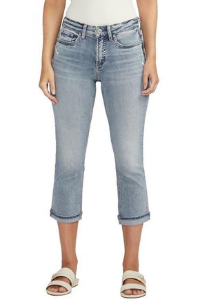 Silver Jeans Co Suki Curvy Fit Capri Jeans in Indigo at Nordstrom, Size 24