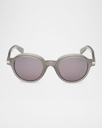 Ermenegildo Zegna Men & apos;s Round Acetate Sunglasses