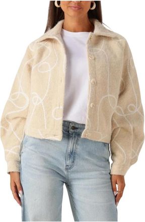 Nukus Stijlvolle Milou Jas voor Vrouwen - Dames - Zomerjassen - Beige - 2XL - Jassen