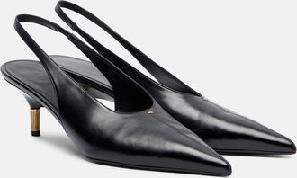 Khaite Bella 55 leather slingback pumps