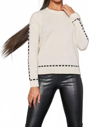 Lisa Todd Dash Cam Sweater In Frosting