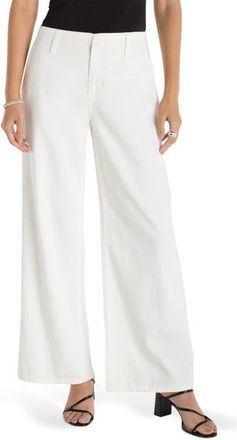 Liverpool L.A. High Waist Wide Leg Jeans in White at Nordstrom, Size 14