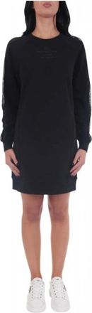 Karl Lagerfeld Rue St Guillaume Mesh Sleeve Sweatshirt Dress - Dames - Korte kleedjes - Zwart - M - Katoen - Kleedjes